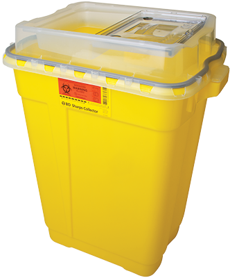 YELLOW CHEMOTHERAPY SHARPS COLLECTOR, 17 GALLON - 5/CS