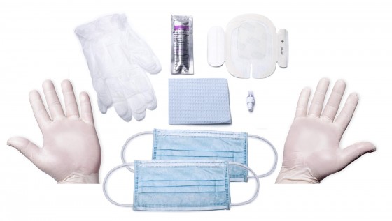 DRESSING CHANGE KIT W/BIOSITE/2MASKS/2GLOVES - 30/CASE