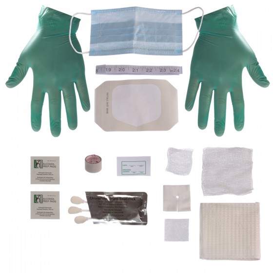 DRESSING CHANGE KIT W/ CHG TRIPLE SWABSTICKS AND TRANSPARENT DRESSING - 30/CS