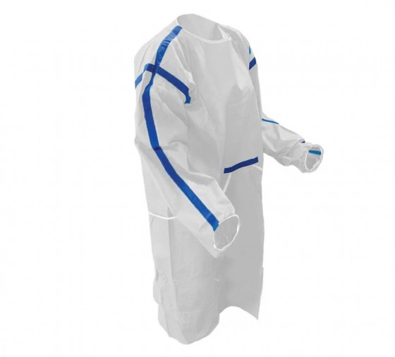 GOWN CHEMO XLARGE WHITE 50/CS