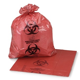 RED BIOHAZARD BAG, 30 GALLON - 250/CS