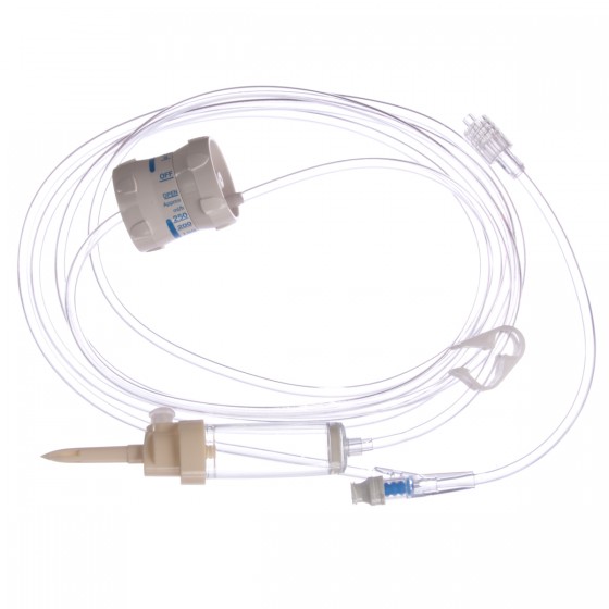 92" IV SET 250ML WITH FLOW REGULATOR  20 DROP NEEDLE-FREE Y-SITE - 50/CS