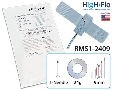 HIgH-Flo™ 1 NEEDLE 24G 9MM 20/BX