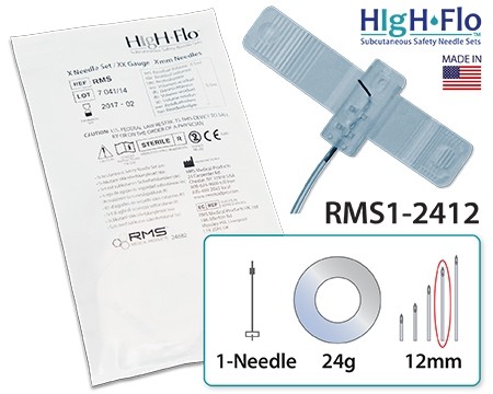 HIgH-Flo™ 1 NEEDLE 24G 12MM 20/BX