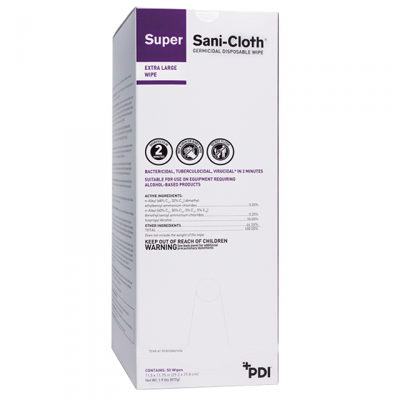 SUPER SANI CLOTH INDIVIDUAL PACKET 11.5X11.75 - 150/CS