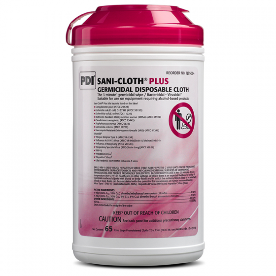 SANI CLOTH PLUS 7.5 X 15 - 6 TUBS/CS