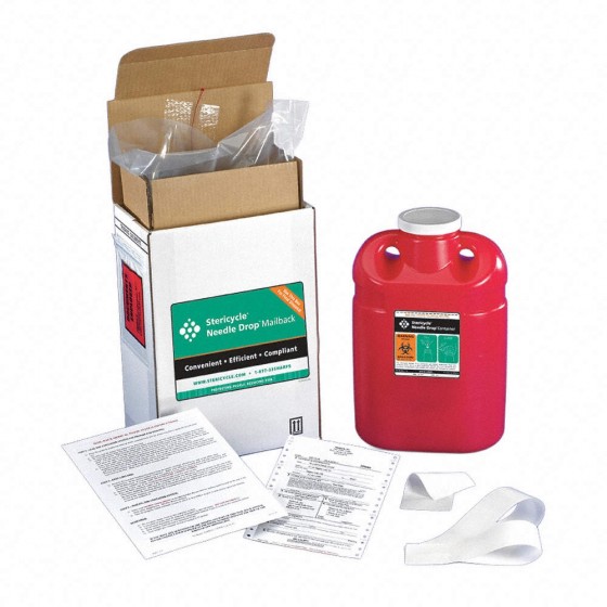 SHARPS MAILBACK SYSTEM, 2 GALLON  - 4/CS