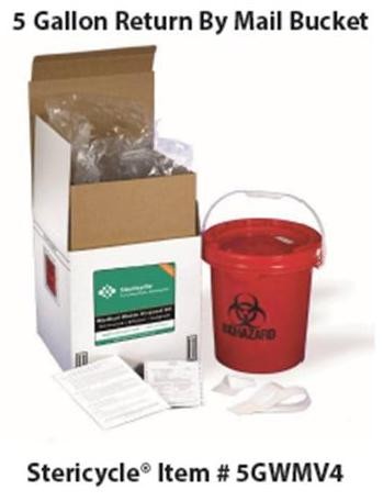 SHARPS MAILBACK BUCKET, 5 GALLON - 1/EA