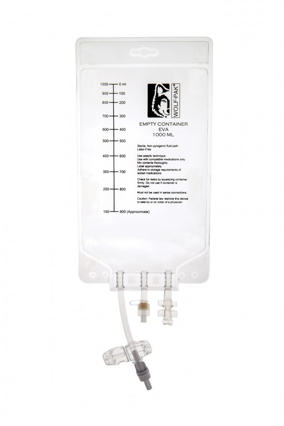 Wolf-Pak®  FEMALE LUER CONNECTOR EXACTAMIX-COMPATIBLE TPN BAG 1000ML - 50/CS