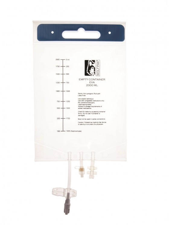 Wolf-Pak®  FEMALE LUER CONNECTOR EXACTAMIX-COMPATIBLE TPN BAG 2000ML - 50/CS