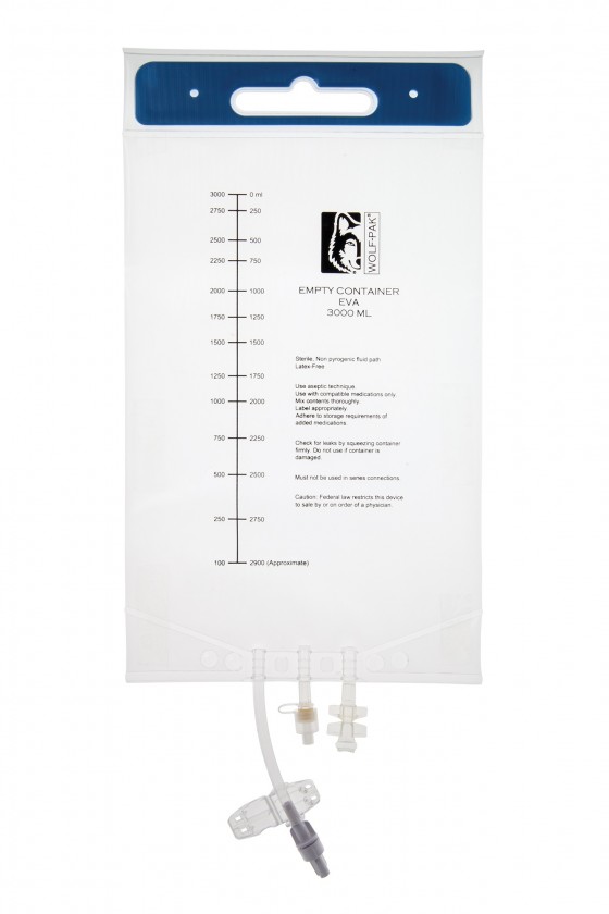 Wolf-Pak®  FEMALE LUER CONNECTOR EXACTAMIX-COMPATIBLE TPN BAG 3000ML - 50/CS