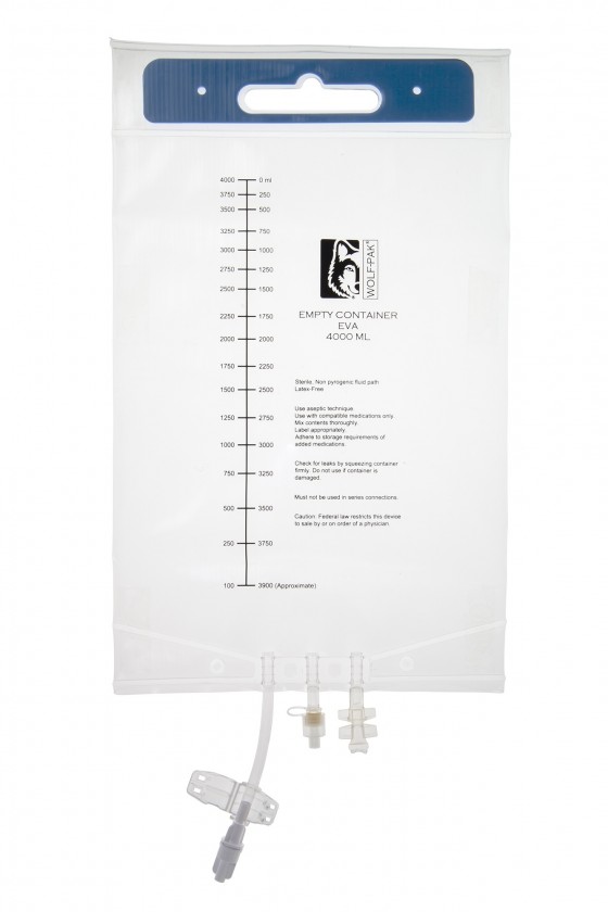 Wolf-Pak®  FEMALE LUER CONNECTOR EXACTAMIX-COMPATIBLE TPN BAG 4000ML - 50/CS